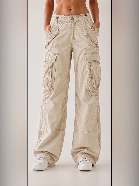 Free People Pants - Free People Vintage Cargo pants Tan size 6